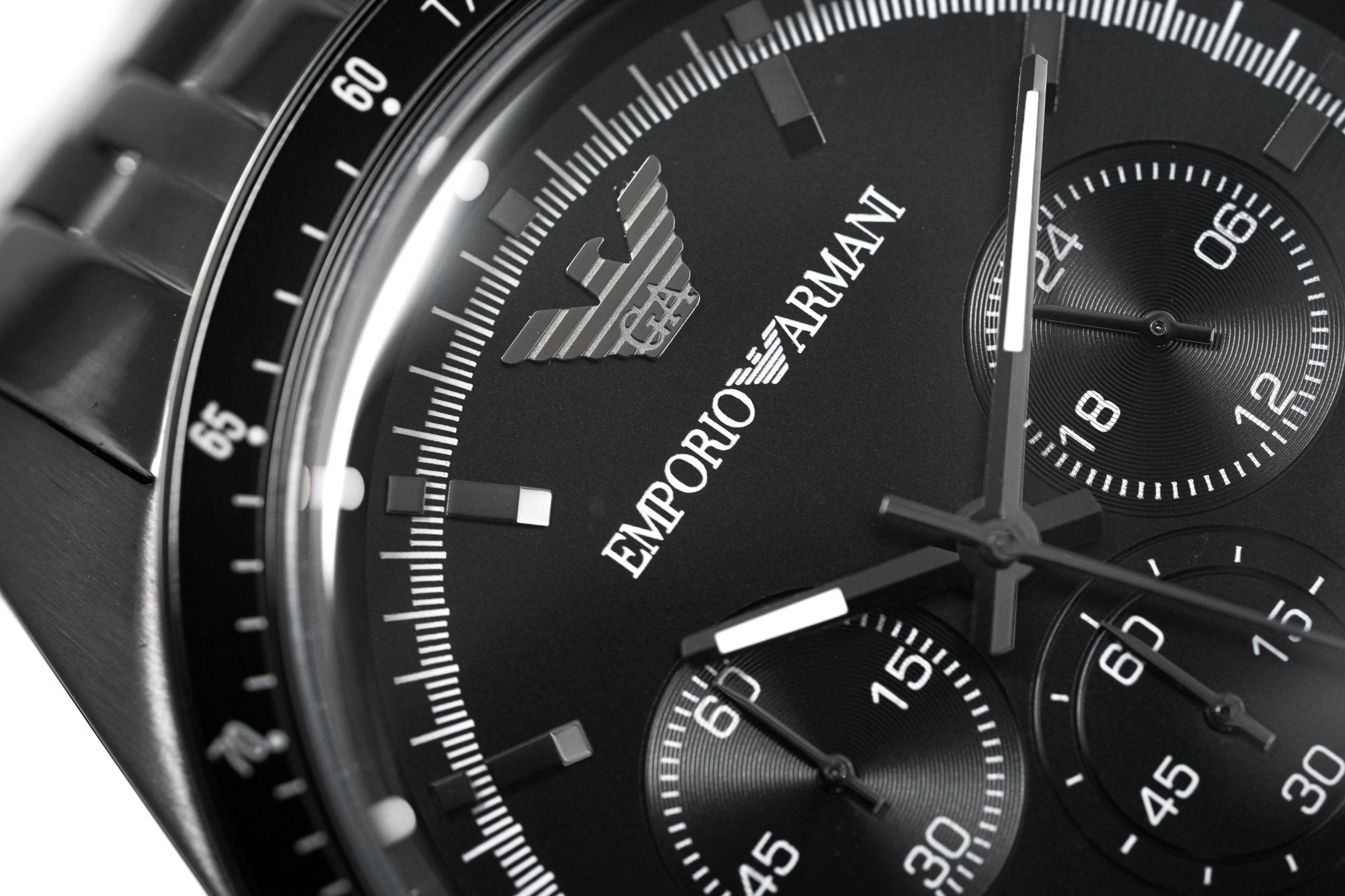 Emporio Armani Men's Tazio Chronograph Watch Black PVD AR5989 - Watches & Crystals