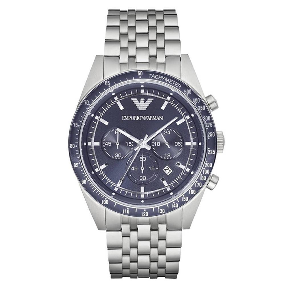 Emporio Armani Men's Tazio Chronograph Watch Blue AR6072 - Watches & Crystals