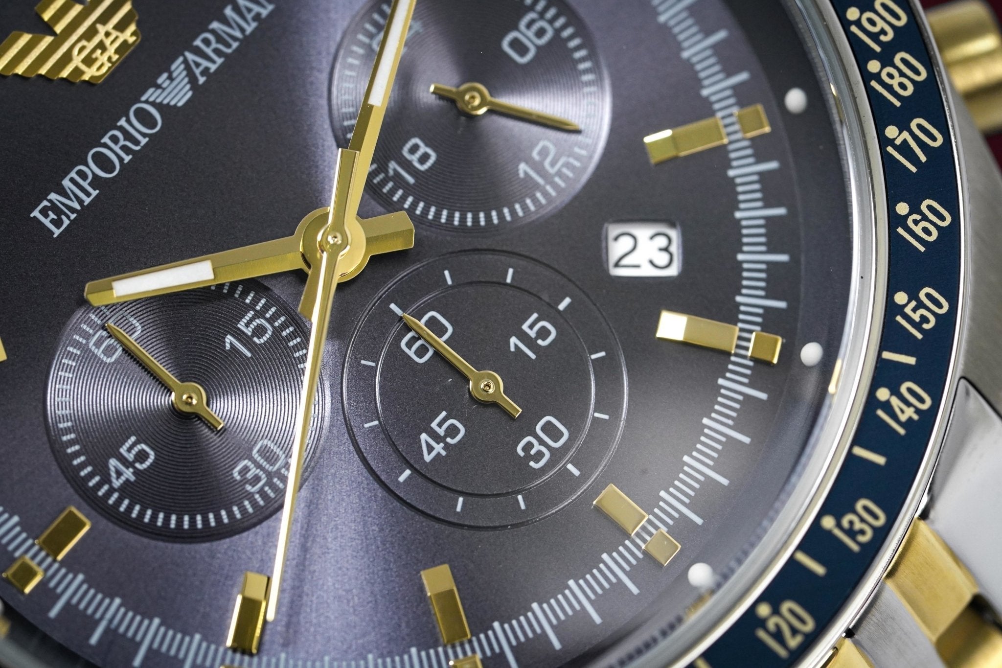 Emporio Armani Men's Tazio Chronograph Watch Two Tone AR8030 - Watches & Crystals