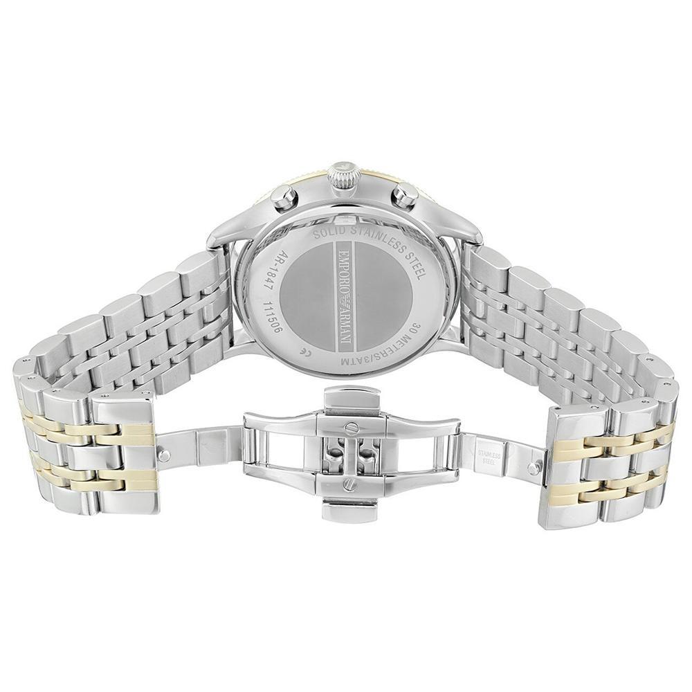 Emporio Armani Men's Watch Chronograph Two Tone Blue AR1847 - Watches & Crystals