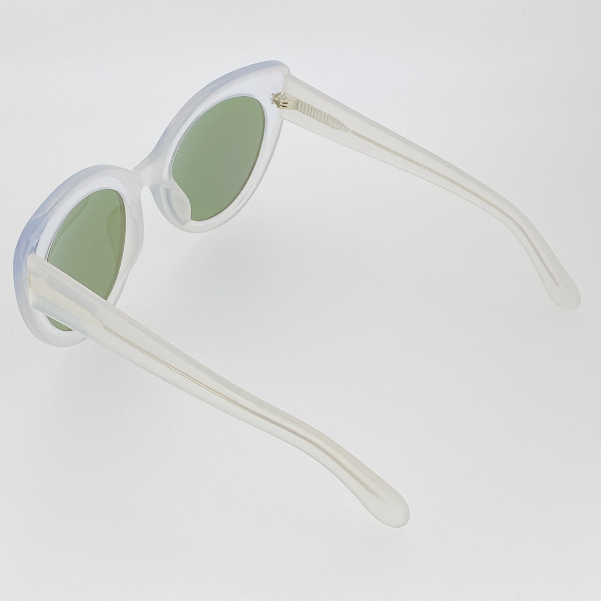 Erdem Women Sunglasses Cat Eye Transparent Ivory with Green/Blue Mirror Lenses Category 3 EDM14C3SUN - Watches & Crystals