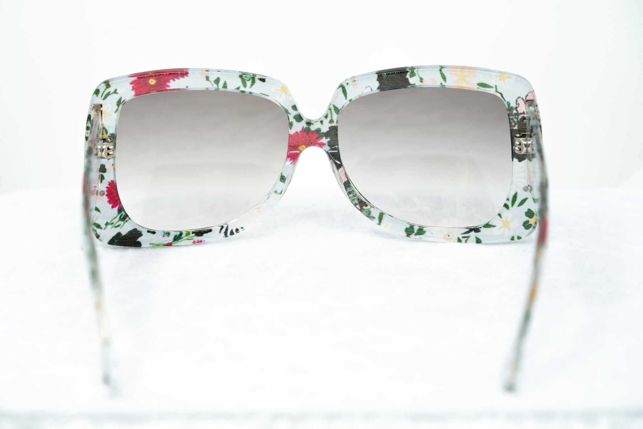 Erdem Women Sunglasses Oversized Floral Blue Rose Gold with Grey Graduated Lenses Category 3 EDM34C5SUN - Watches & Crystals