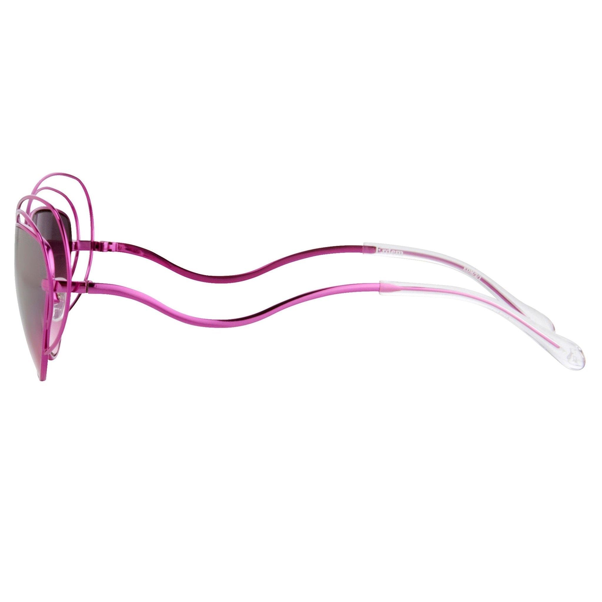 Erdem Women Sunglasses Special Frame Purple with Pink/Grey Graduated Mirrored Lenses Category 3 - EDM2C1SUN - Watches & Crystals
