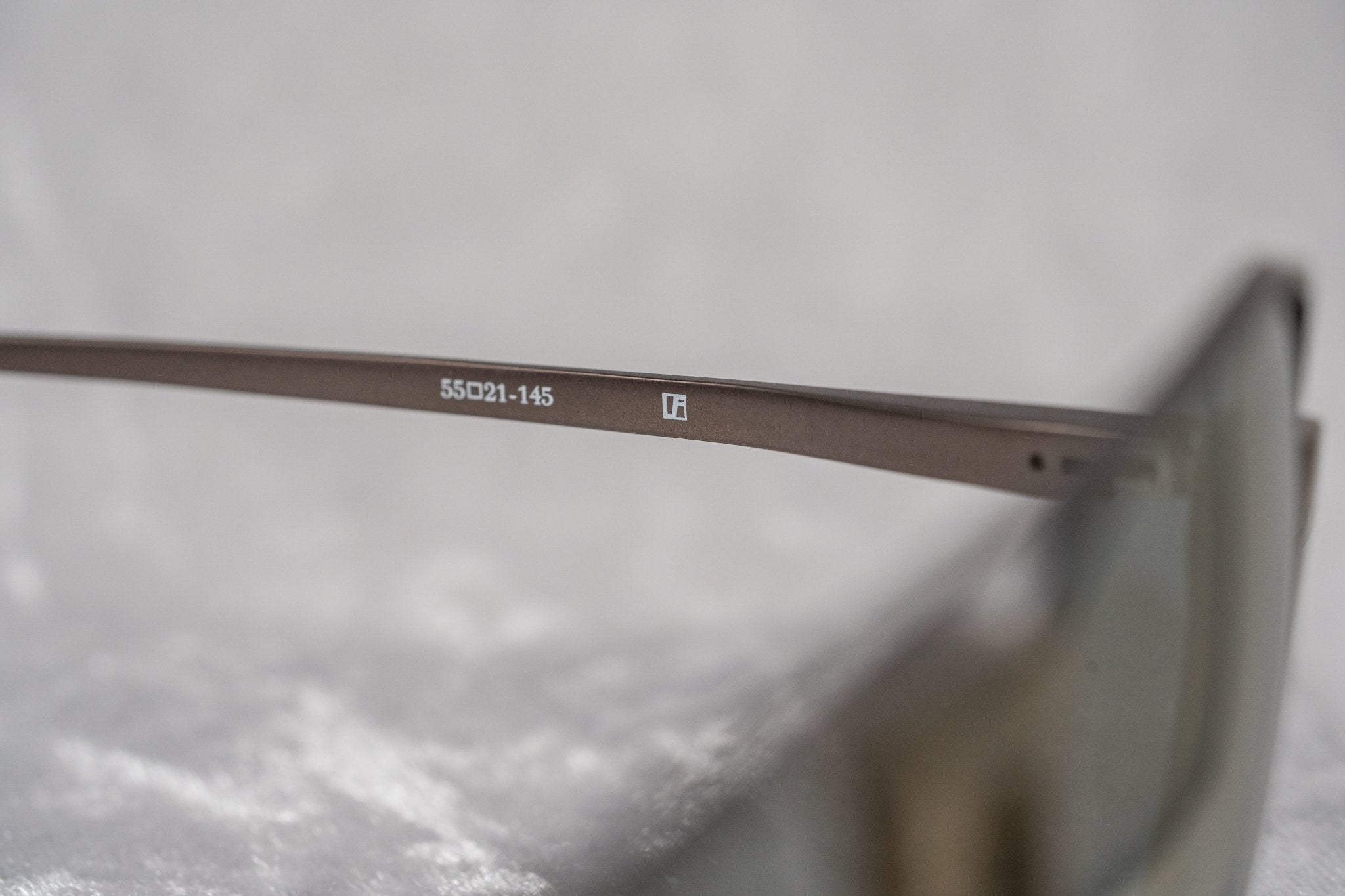 Kris Van Assche Sunglasses Unisex Titanium Khaki Matte Grey and Gold Mirror Lenses Category 3 - KVA84C6SUN - Watches & Crystals