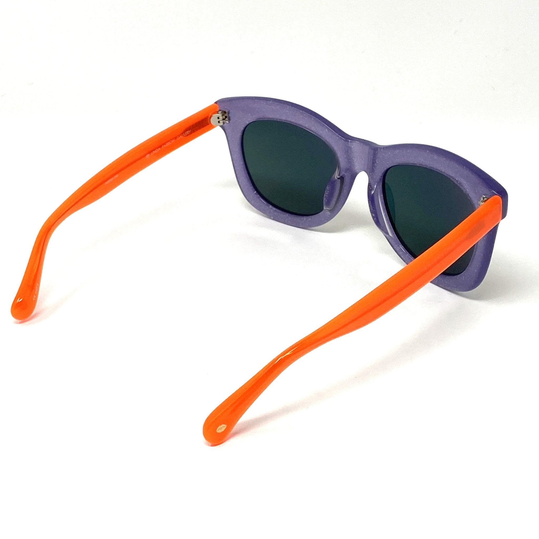 Markus Lupfer Sunglasses D-Frame Lilac Glitter Neon Orange Lenses Category 3 Dark Tint ML5C5SUN - Watches & Crystals