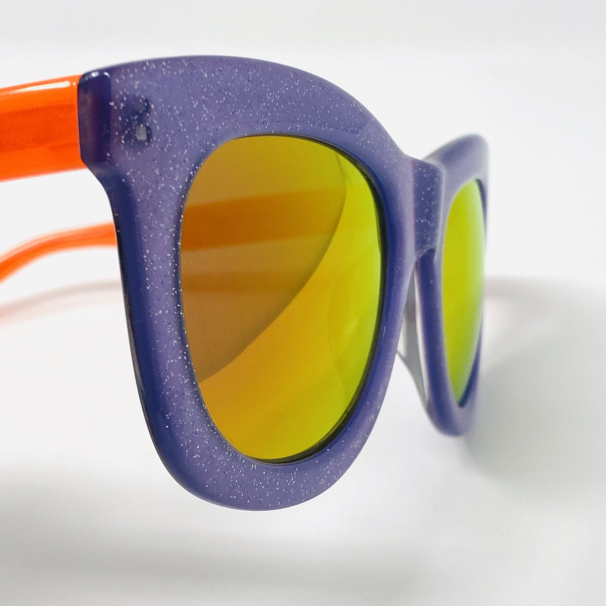 Markus Lupfer Sunglasses D-Frame Lilac Glitter Neon Orange Lenses Category 3 Dark Tint ML5C5SUN - Watches & Crystals