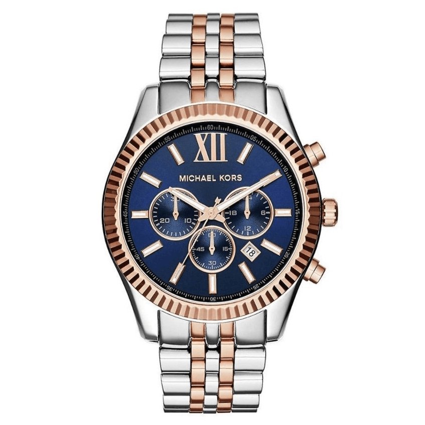 Michael Kors Watch Lexington Chronograph Two Tone Blue MK8412 - Watches & Crystals