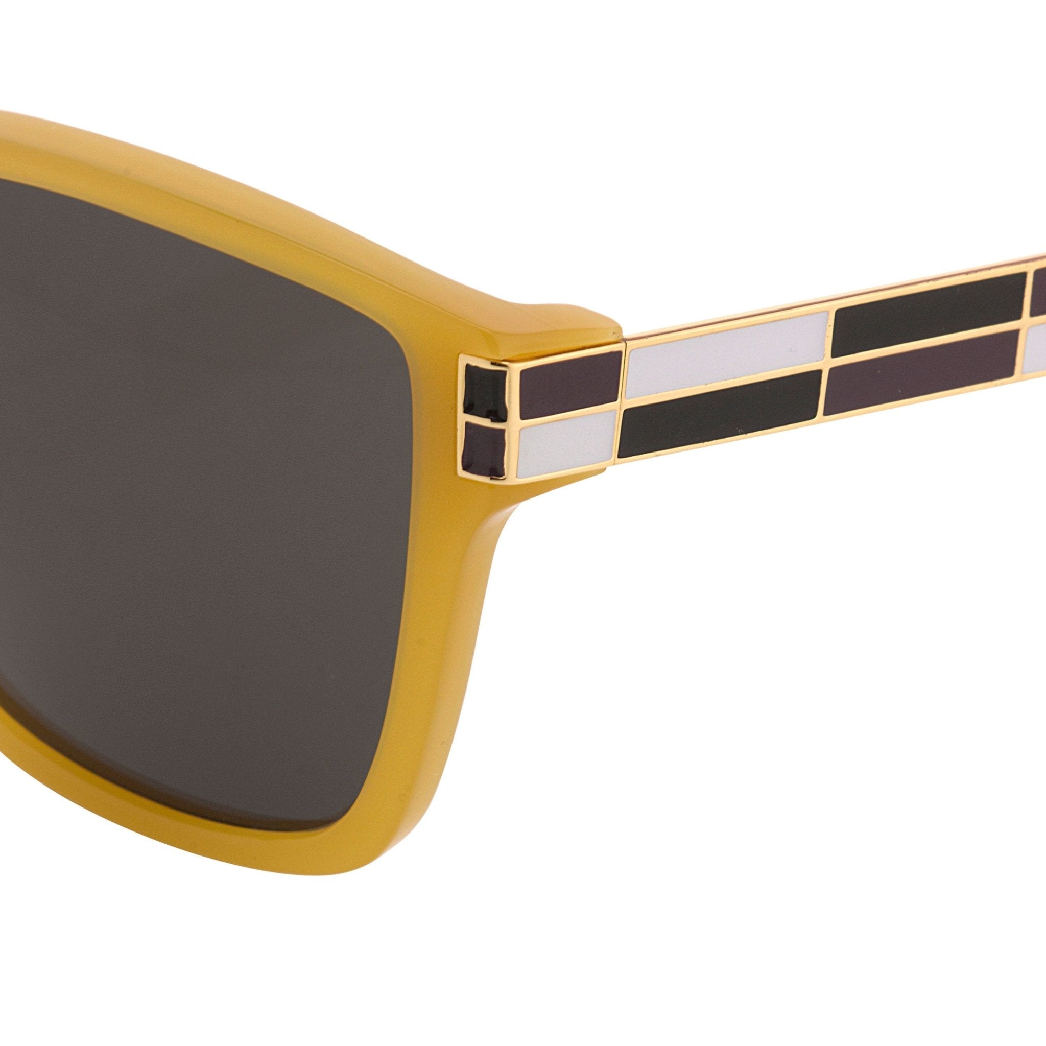 Oscar De La Renta Sunglasses Oversized Beige Enamel Arms and Green Lenses Category 3 - ODLR21C4SUN - Watches & Crystals