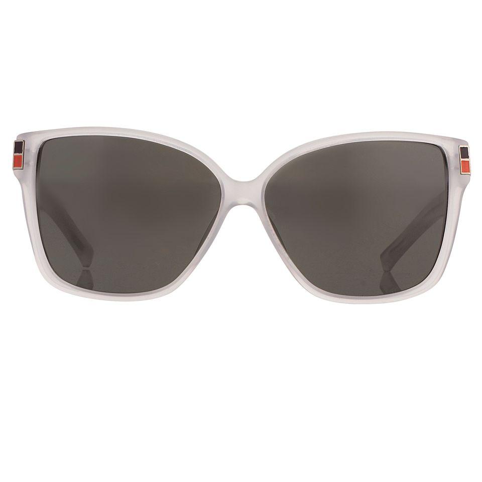 Oscar De La Renta Sunglasses Oversized Clear Enamel Arms and Green Lenses Category 3 - ODLR21C3SUN - Watches & Crystals