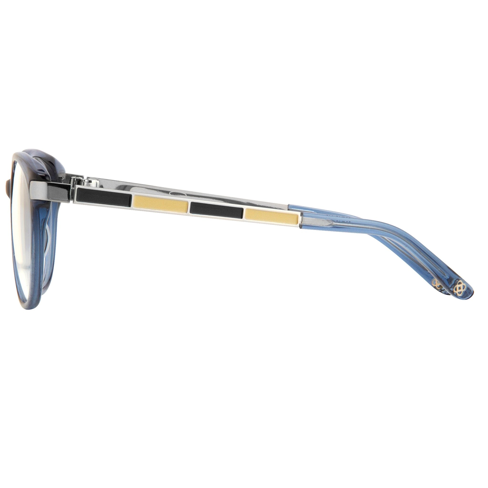 Oscar De La Renta Women Eyeglasses Multicolour Enamel Oval Blue and Clear Lenses - ODLR39C3OPT - Watches & Crystals