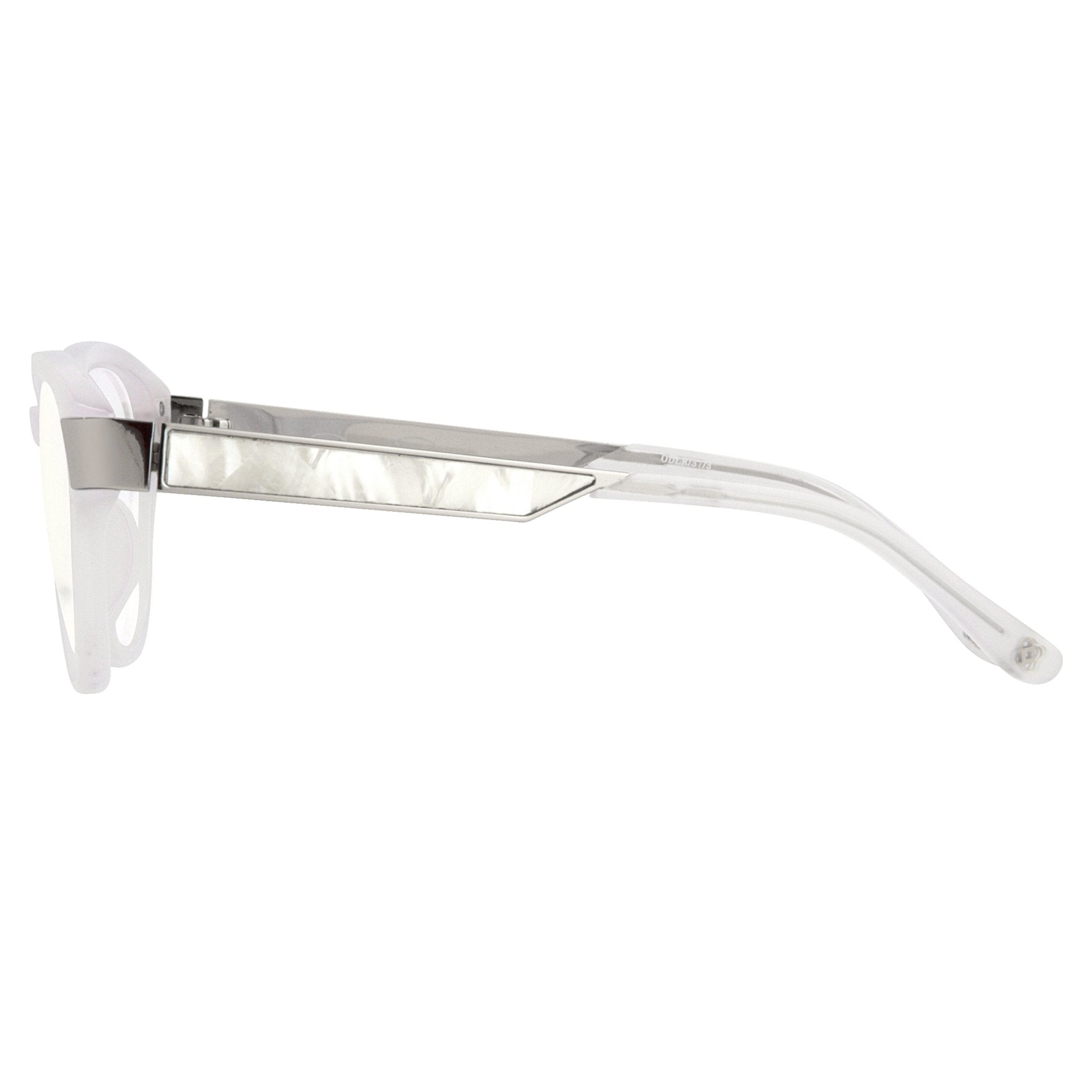 Oscar De La Renta Women Eyeglasses Oval Ivory White Mother of Pearl and Clear Lenses - ODLR37C3OPT - Watches & Crystals