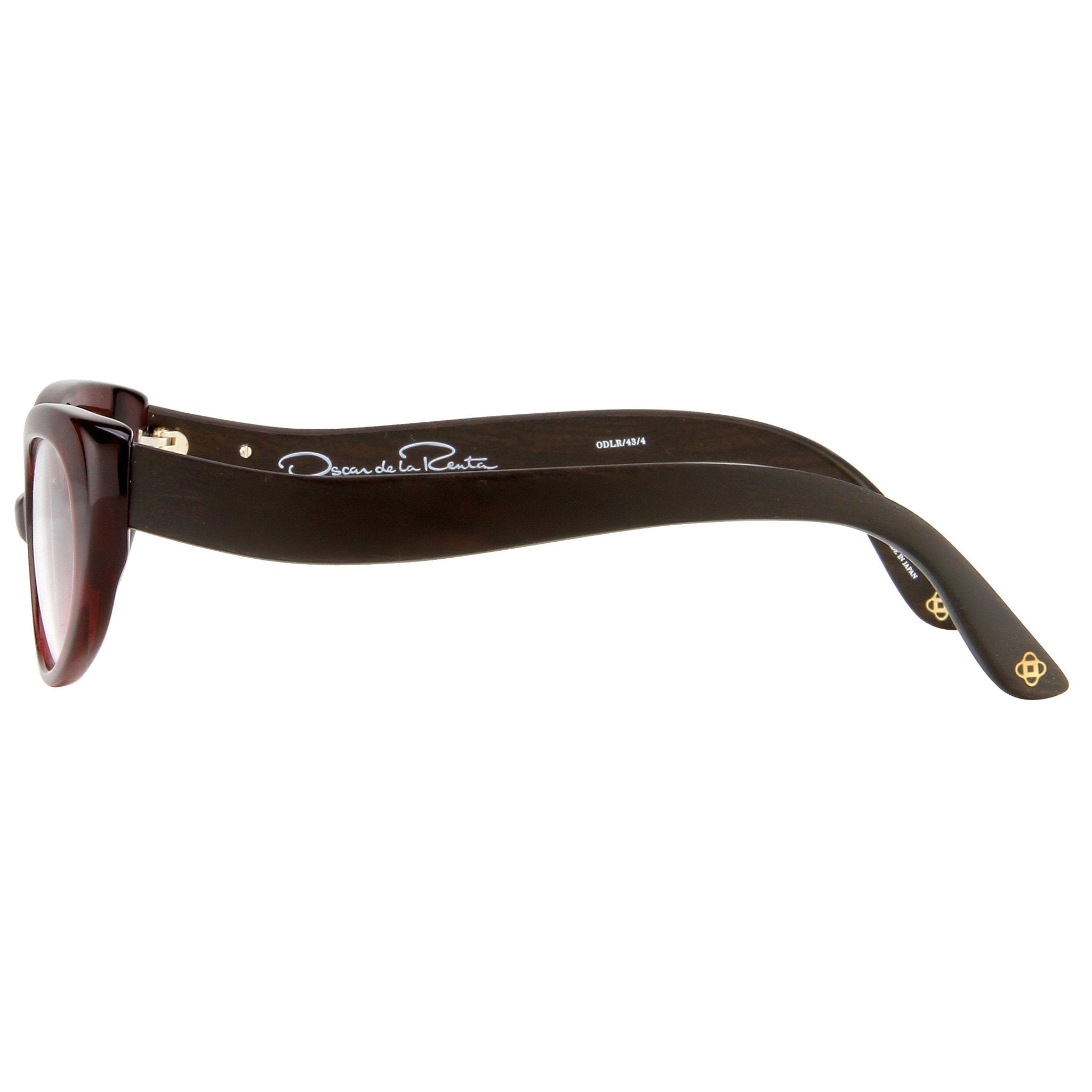 Oscar De La Renta Women Eyeglasses Oval Sandalwood Ruby and Clear Lenses - ODLR43C4OPT - Watches & Crystals