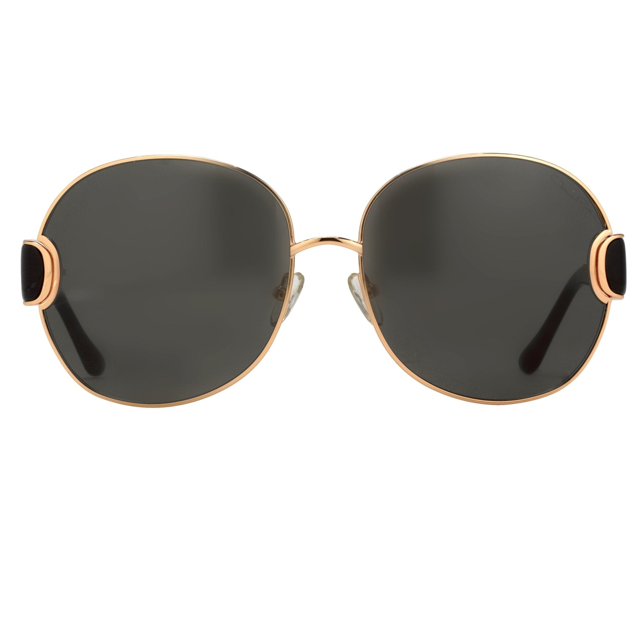 Oscar De La Renta Women Sunglasses Oversized Frame Gold with Grey Lenses Category 3 - ODLR54C1SUN - Watches & Crystals