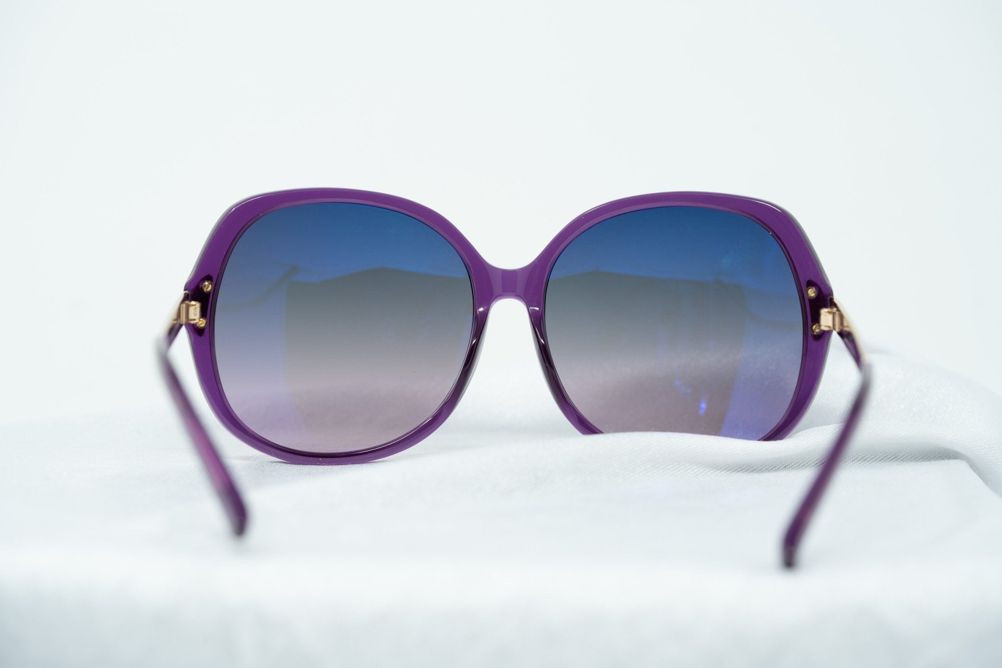 Oscar De La Renta Women Sunglasses with Oversized Purple Enamel Arms and Grey Gradient Lenses - ODLR22C2SUN - Watches & Crystals