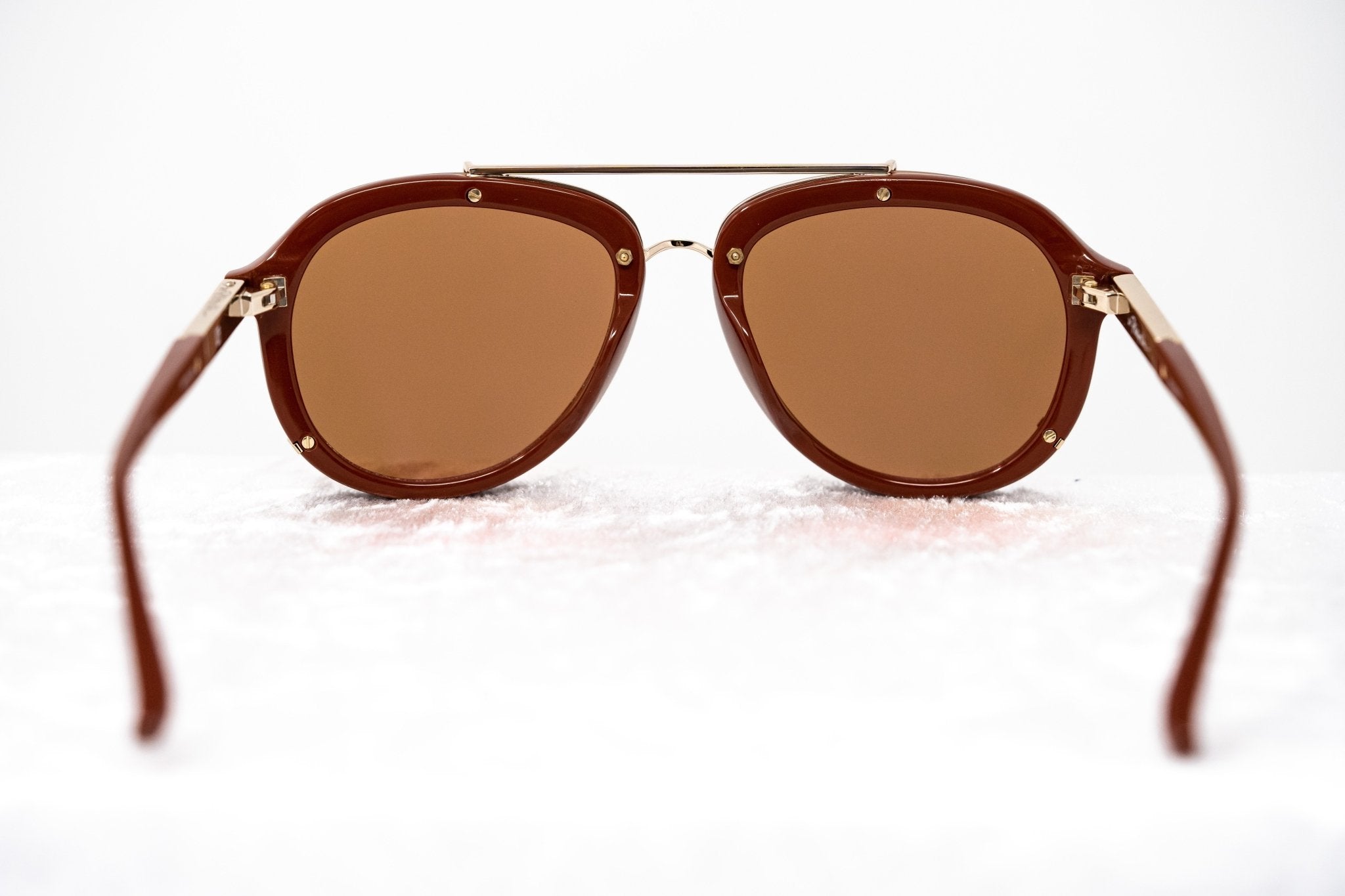 Phillip Lim Sunglasses Unisex Rust and Light Gold Aviator with Rust Mirror Lenses Category 3 - PL162C13SUN - Watches & Crystals