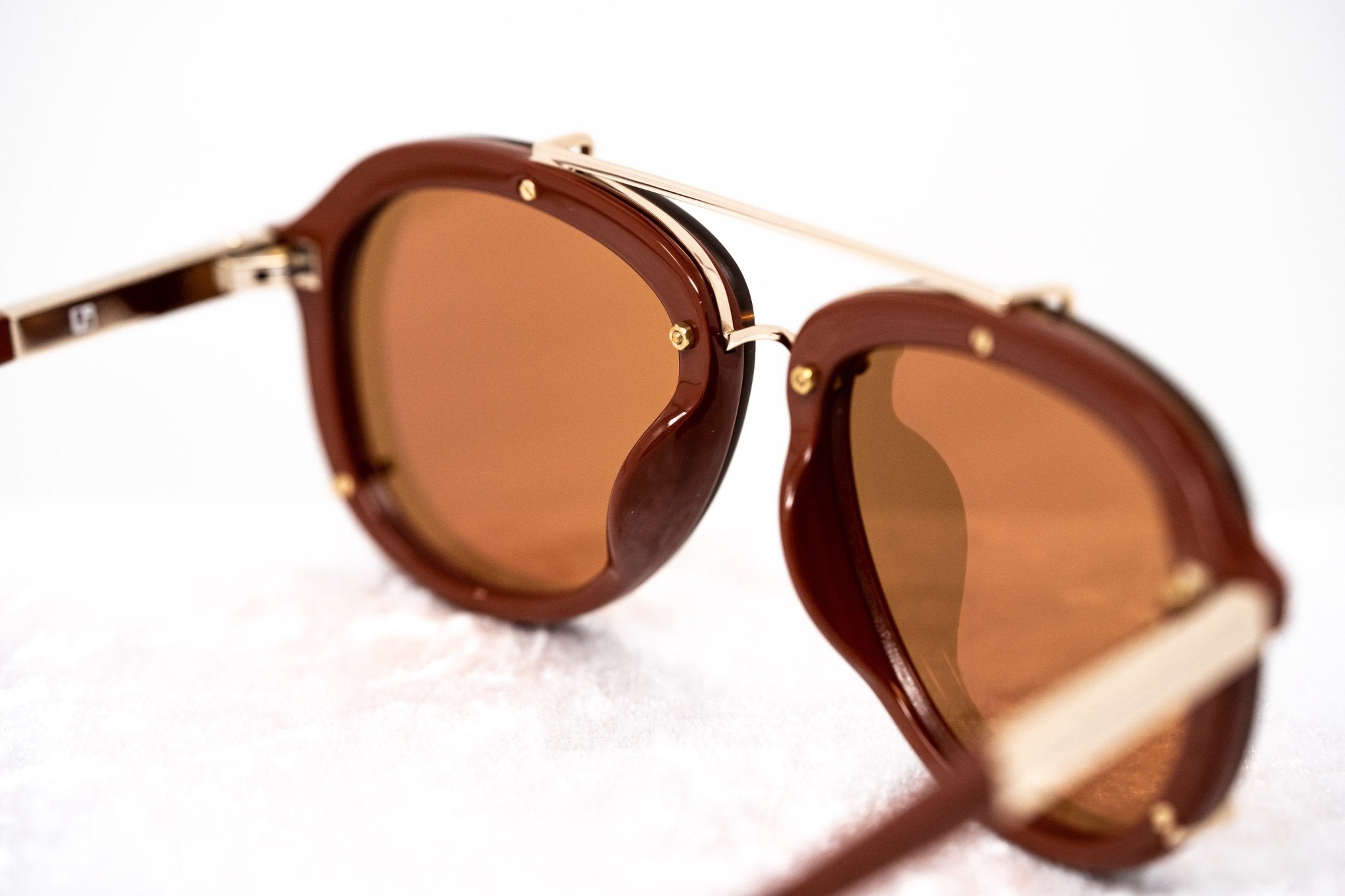 Phillip Lim Sunglasses Unisex Rust and Light Gold Aviator with Rust Mirror Lenses Category 3 - PL162C13SUN - Watches & Crystals