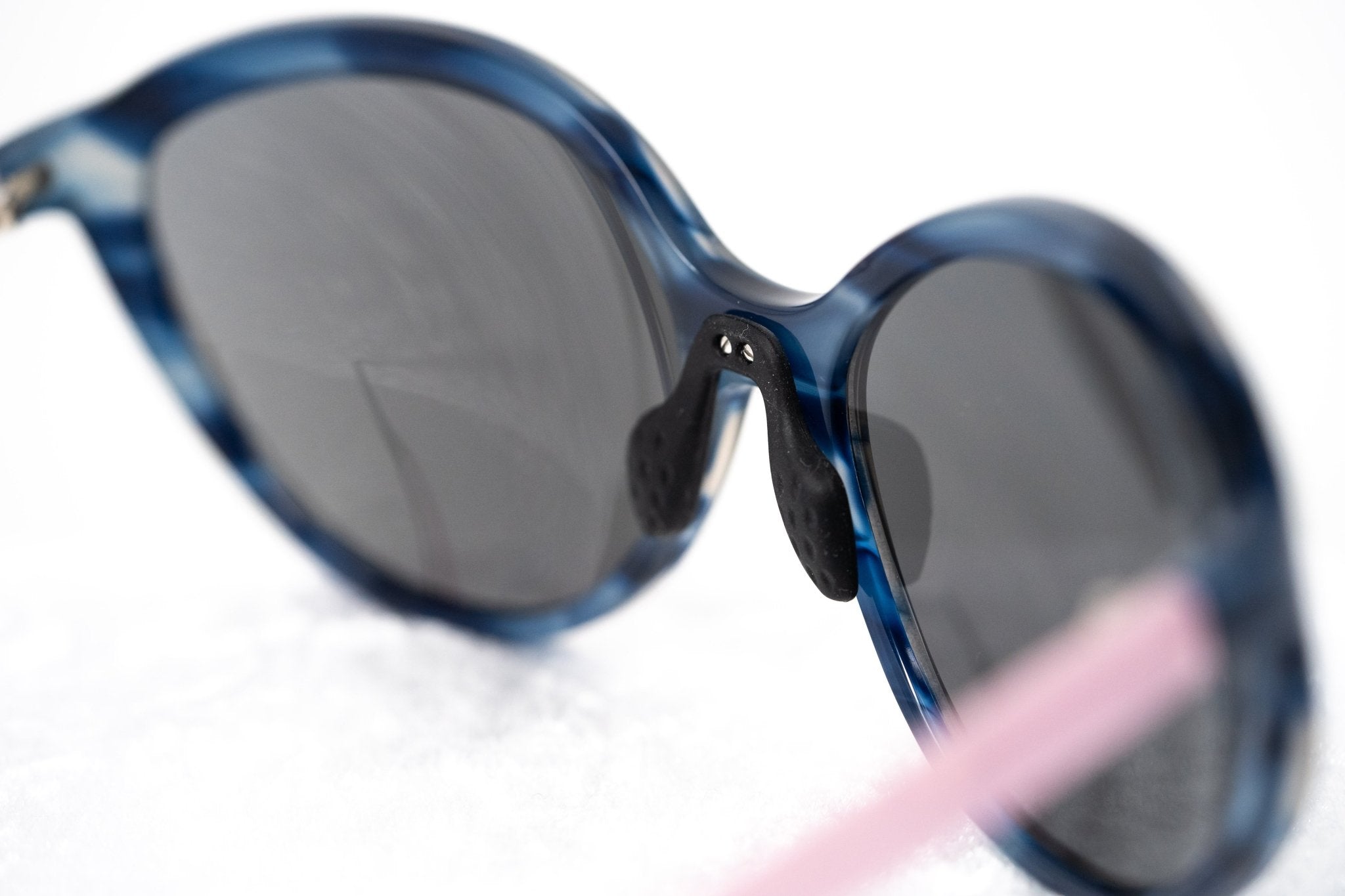 Prabal Gurung Sunglasses Female Oversized Blue Horn and Clear Pink/Black Category 3 Grey Mirror Lenses PG22C1SUN - Watches & Crystals