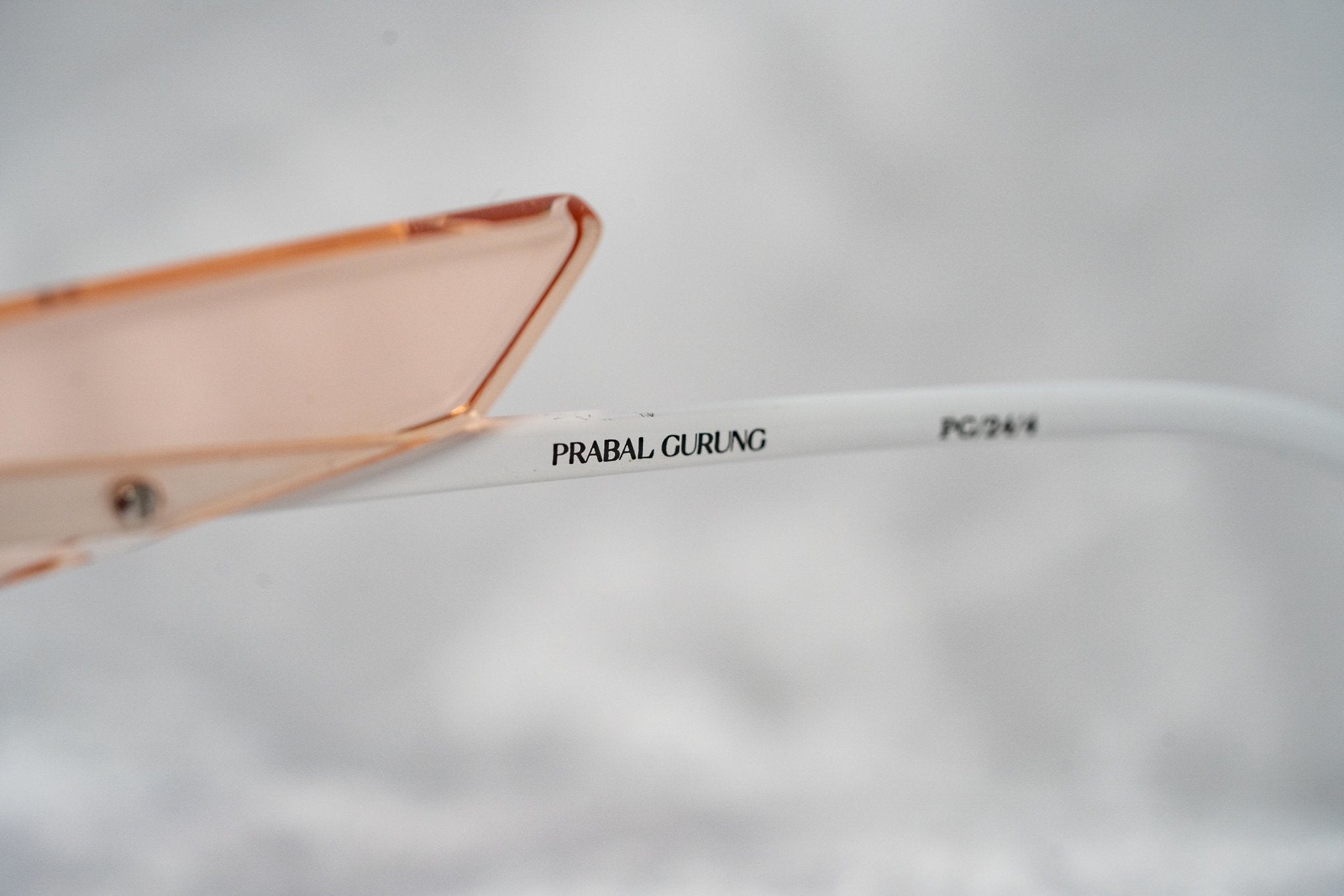 Prabal Gurung Sunglasses Round Crimson Ivory White With Dark Grey Category 3 Graduated Lenses PG24C4SUN - Watches & Crystals
